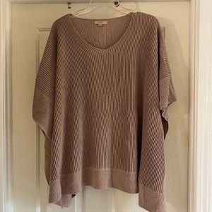 Loft ribbed poncho